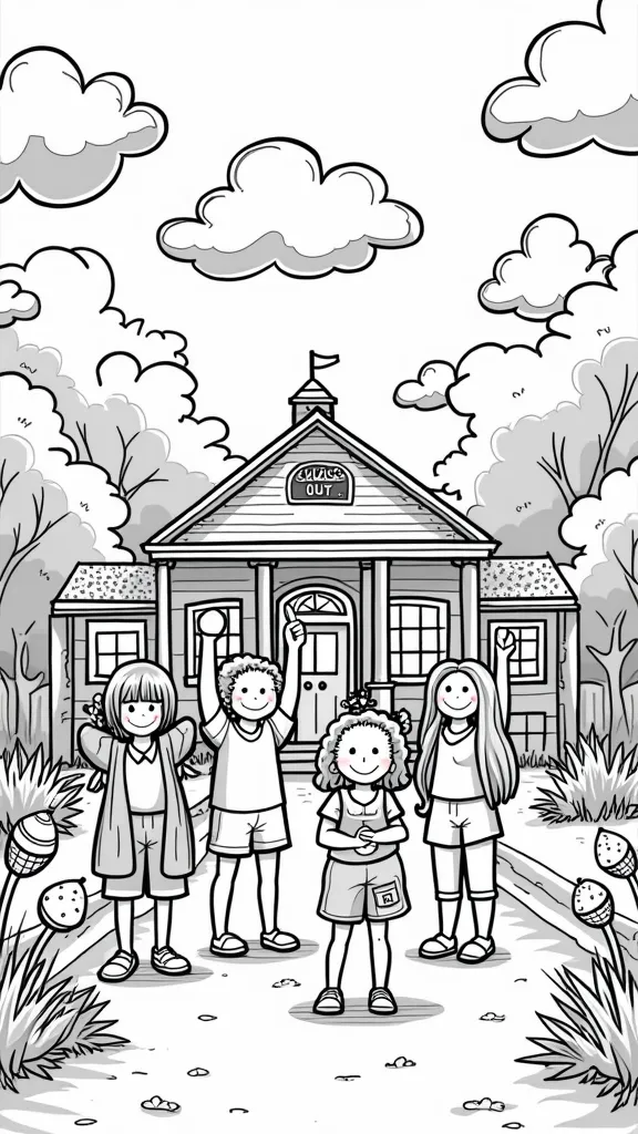 schools out coloring pages